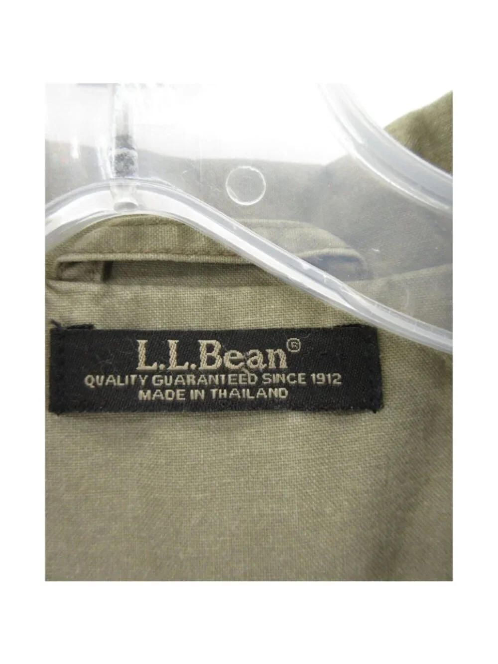 VGT LL Bean Sport Coat 38 Olive Blazer Jacket Safari Utility Canvas